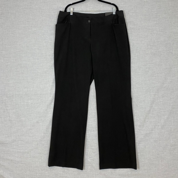Lane Bryant Pants NEW Womens 18T Black Classic Trousers Tailored Stretch Pockets - Picture 1 of 14